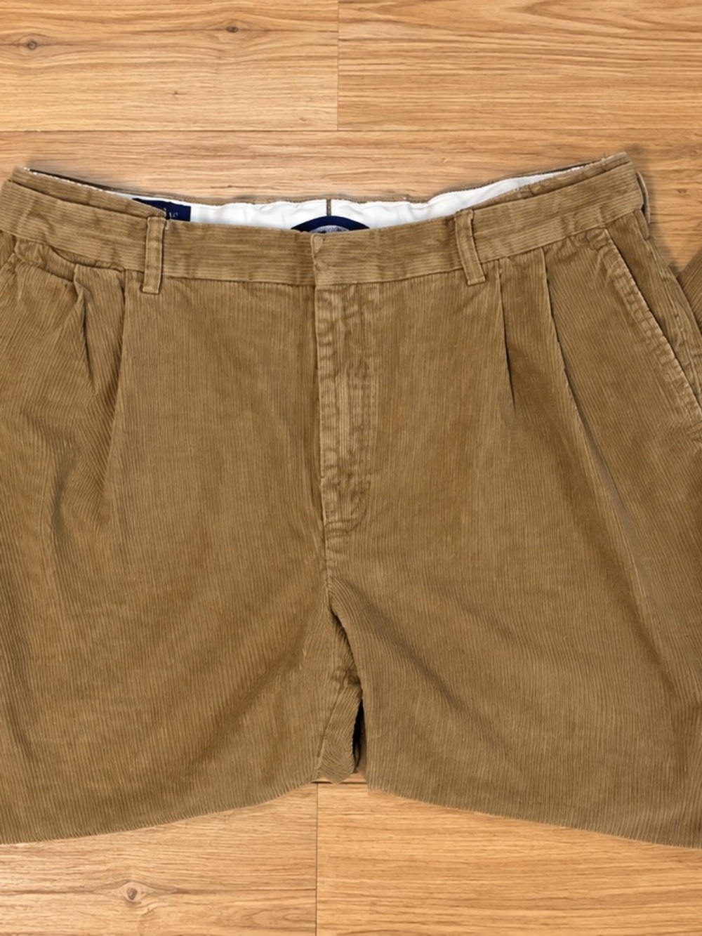 Lands’ End Traditional Fit Tan Corduroy Pants Men’s Size 40 Cuffed